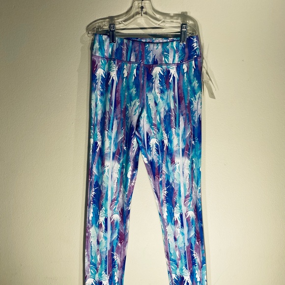 Girl Workout Legging***Feather Print**Youth 12 $89 - Picture 2 of 6